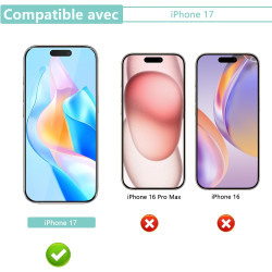 2+2 pièces Verre Trempé pour iPhone 17 Protection écran, 0,33 mm 9H Anti-Rayures Vitre Protection, HD Sans Bulles Anti‑Empreinte