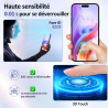 Carantee 2 Pièces Verre trempé pour iPhone 16, 9H Ultra-Résistant 0,33mm Vitre Protection avec Caméra, Toucher Sensible, Anti-Em