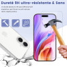 Carantee 2 Pièces Verre trempé pour iPhone 16, 9H Ultra-Résistant 0,33mm Vitre Protection avec Caméra, Toucher Sensible, Anti-Em