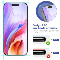 Carantee 2 Pièces Verre trempé pour iPhone 16, 9H Ultra-Résistant 0,33mm Vitre Protection avec Caméra, Toucher Sensible, Anti-Em