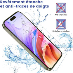 Carantee 2 Pièces Verre trempé pour iPhone 16, 9H Ultra-Résistant 0,33mm Vitre Protection avec Caméra, Toucher Sensible, Anti-Em