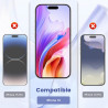 Carantee 2 Pièces Verre trempé pour iPhone 16, 9H Ultra-Résistant 0,33mm Vitre Protection avec Caméra, Toucher Sensible, Anti-Em