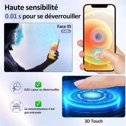 2 pièces Film de protection intimité Verre Trempé pour iPhone 12/12 Pro Protection écran, Sans Bulles Anti‑Espion Vitre Protecti