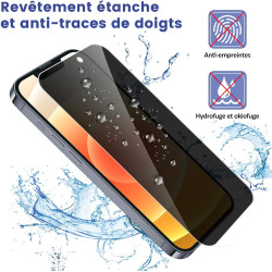 2 pièces Film de protection intimité Verre Trempé pour iPhone 12/12 Pro Protection écran, Sans Bulles Anti‑Espion Vitre Protecti