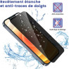 2 pièces Film de protection intimité Verre Trempé pour iPhone 12/12 Pro Protection écran, Sans Bulles Anti‑Espion Vitre Protecti