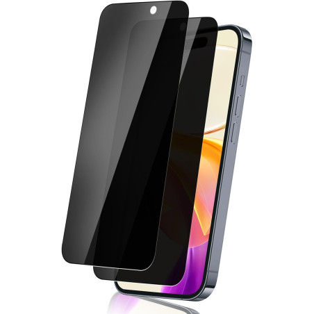 2 pièces Film de protection intimité Verre Trempé pour iPhone 15 Pro Max, Haute Sensibilité Anti‑Espion Protection écran, 9H Ant