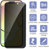 2 Pièces Anti Espion Verre trempé pour iPhone 15 Pro Max, 9H Ultra-Résistant 0,33mm Vitre Protection, Toucher Sensible, Anti-Emp