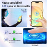 2 Pièces Anti Espion Verre trempé pour iPhone 15 Pro Max, 9H Ultra-Résistant 0,33mm Vitre Protection, Toucher Sensible, Anti-Emp