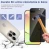 2 Pièces Anti Espion Verre trempé pour iPhone 15 Pro Max, 9H Ultra-Résistant 0,33mm Vitre Protection, Toucher Sensible, Anti-Emp