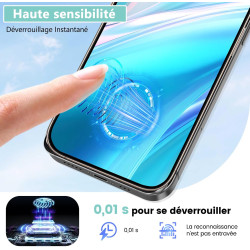 Carantee 2 pièces Film de protection intimité Verre Trempé pour iPhone 16 Pro, Haute Sensibilité Anti‑Espion Protection écran, 9