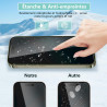 Carantee 2 pièces Film de protection intimité Verre Trempé pour iPhone 16 Pro, Haute Sensibilité Anti‑Espion Protection écran, 9