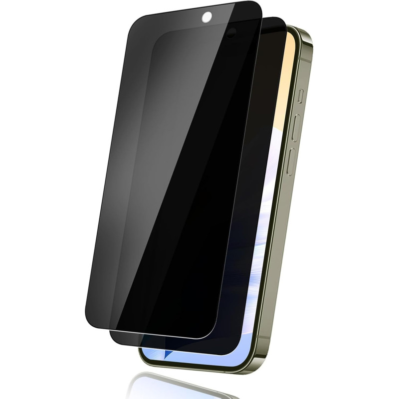 2 pièces Verre Trempé Anti‑Espion pour iPhone 16 Pro Max, 0,33 mm 9H Anti-Rayures Protection écran, HD Sans Bulles Anti‑Empreint
