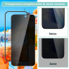 2 pièces Verre Trempé Anti‑Espion pour iPhone 16 Pro Max, 0,33 mm 9H Anti-Rayures Protection écran, HD Sans Bulles Anti‑Empreint