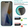 2 pièces Verre Trempé Anti‑Espion pour iPhone 16 Pro Max, 0,33 mm 9H Anti-Rayures Protection écran, HD Sans Bulles Anti‑Empreint