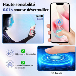 Carantee 2 Pièces Anti Espion Verre trempé pour iPhone 16e, 9H Ultra-Résistant 0,33mm Vitre Protection, Toucher Sensible, Anti-E