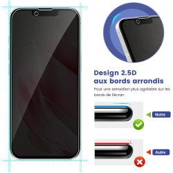 Carantee 2 Pièces Anti Espion Verre trempé pour iPhone 16e, 9H Ultra-Résistant 0,33mm Vitre Protection, Toucher Sensible, Anti-E
