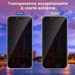 Carantee 2 Pièces Anti Espion Verre trempé pour iPhone 16e, 9H Ultra-Résistant 0,33mm Vitre Protection, Toucher Sensible, Anti-E