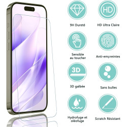 Carantee 2 pièces Verre Trempé pour iPhone 17, HD Haute Sensibilité 0,01 s Réponse Protection écran, 0,33 mm 9H Dureté Anti-Rayu
