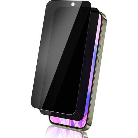 Carantee 2 pièces Film de protection intimité Verre Trempé pour iPhone 17, Haute Sensibilité Anti‑Espion Protection écran, 9H An