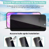 Carantee 2 pièces Film de protection intimité Verre Trempé pour iPhone 17, Haute Sensibilité Anti‑Espion Protection écran, 9H An