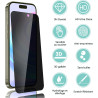 2 pièces Verre Trempé Anti‑Espion pour iPhone 17, 9H Anti-Rayures Protection écran, HD Sans Bulles Anti‑Empreintes Vitre Protect