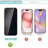 2 pièces Verre Trempé Anti‑Espion pour iPhone 17, 9H Anti-Rayures Protection écran, HD Sans Bulles Anti‑Empreintes Vitre Protect