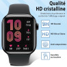 4 pièces Verre Trempé pour Apple Watch 10 42mm Protection écran, Sans Bulles Anti‑Empreintes Vitre Protection, TPU auto-réparate