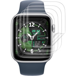 4 pièces Verre Trempé pour Apple Watch 11 42mm Protection écran, Sans Bulles Anti‑Empreintes Vitre Protection, TPU auto-réparate