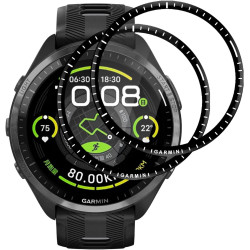 2 pièces Verre Trempé pour Garmin Forerunner 965 Protection écran, HD Sans Bulles Anti‑Empreintes Vitre Protection, 9H Anti-Rayu