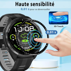 2 pièces Verre Trempé pour Garmin Forerunner 965 Protection écran, HD Sans Bulles Anti‑Empreintes Vitre Protection, 9H Anti-Rayu