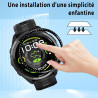 2 pièces Verre Trempé pour Garmin Forerunner 965 Protection écran, HD Sans Bulles Anti‑Empreintes Vitre Protection, 9H Anti-Rayu