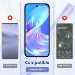 Carantee 2 Pièces Verre Trempé pour Google Pixel 10, Protection Écran 3D 0,33mm, Bords Anti-rayures, Dureté 9H, HD Transparent, 