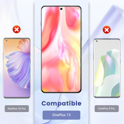 Carantee 2 pièces Verre Trempé pour Oneplus 13 5G Protection écran, HD Sans Bulles Anti‑Empreintes Vitre Protection, 9H Anti-Ray