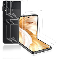 Carantee 2 pièces Verre Trempé pour Samsung Galaxy Z Flip 4 5G Protection écran, HD Sans Bulles Vitre Protection, 9H Anti-Rayure