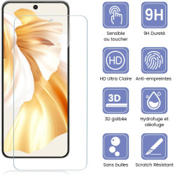 Carantee 2 pièces Verre Trempé pour Samsung Galaxy Z Flip 4 5G Protection écran, HD Sans Bulles Vitre Protection, 9H Anti-Rayure