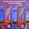 Carantee 2 pièces Verre Trempé pour Samsung Galaxy Z Flip 4 5G Protection écran, HD Sans Bulles Vitre Protection, 9H Anti-Rayure