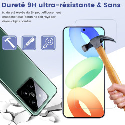 Carantee 2 pièces Verre Trempé pour Xiaomi 15 Protection écran, HD Sans Bulles Anti‑Empreintes Vitre Protection, 9H Anti-Rayures