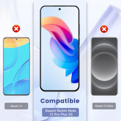2 pièces verre trempé pour xiaomi rougemi note 15 pro plus 5g protection écran, sans bulles anti‑empreintes vitre protection, 9h