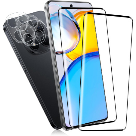 2+2 pièces verre trempé pour xiaomi rougemi note 15 pro plus 5g protection écran, sans bulles anti‑empreintes caméra arrière vit