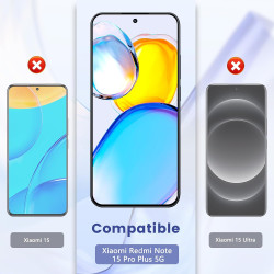 2+2 pièces verre trempé pour xiaomi rougemi note 15 pro plus 5g protection écran, sans bulles anti‑empreintes caméra arrière vit