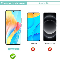 2+2 pièces Verre Trempé pour Xiaomi 14 Protection écran, 0,33 mm 9H Anti-Rayures Vitre Protection, HD Sans Bulles Anti‑Empreinte