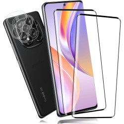 2 pièces verre trempé pour xiaomi rougemi note 14 pro, 9h ultra-résistant 0,33mm vitre protection avec caméra, toucher sensible,