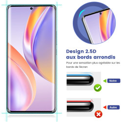 2 pièces verre trempé pour xiaomi rougemi note 14 pro, 9h ultra-résistant 0,33mm vitre protection avec caméra, toucher sensible,