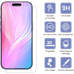 Carantee 2 Pièces Verre Trempé pour iPhone 17 Pro, Protection Écran 3D 0,33mm, Bords Anti-rayures, Dureté 9H, HD Transparent, Sa