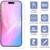 Carantee 2 Pièces Verre Trempé pour iPhone 17 Pro, Protection Écran 3D 0,33mm, Bords Anti-rayures, Dureté 9H, HD Transparent, Sa