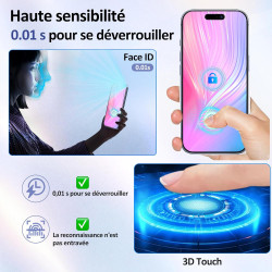 Carantee 2 Pièces Verre Trempé pour iPhone 17 Pro, Protection Écran 3D 0,33mm, Bords Anti-rayures, Dureté 9H, HD Transparent, Sa