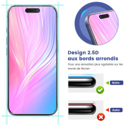 Carantee 2 Pièces Verre Trempé pour iPhone 17 Pro, Protection Écran 3D 0,33mm, Bords Anti-rayures, Dureté 9H, HD Transparent, Sa
