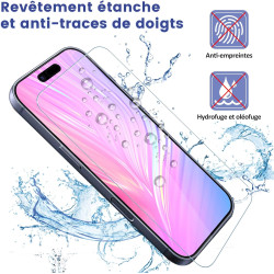 Carantee 2 Pièces Verre Trempé pour iPhone 17 Pro, Protection Écran 3D 0,33mm, Bords Anti-rayures, Dureté 9H, HD Transparent, Sa