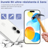 Carantee 2 Pièces Verre Trempé pour iPhone 16, Protection Écran 3D 0,33mm, Bords Anti-rayures, Dureté 9H, HD Transparent, Sans B