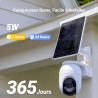 EZVIZ 4K(8MP) Caméra Extérieure sans Fil avec Mode AOV, Caméra à Batterie PT avec Détection de Personnes et de Véhicules, Vision